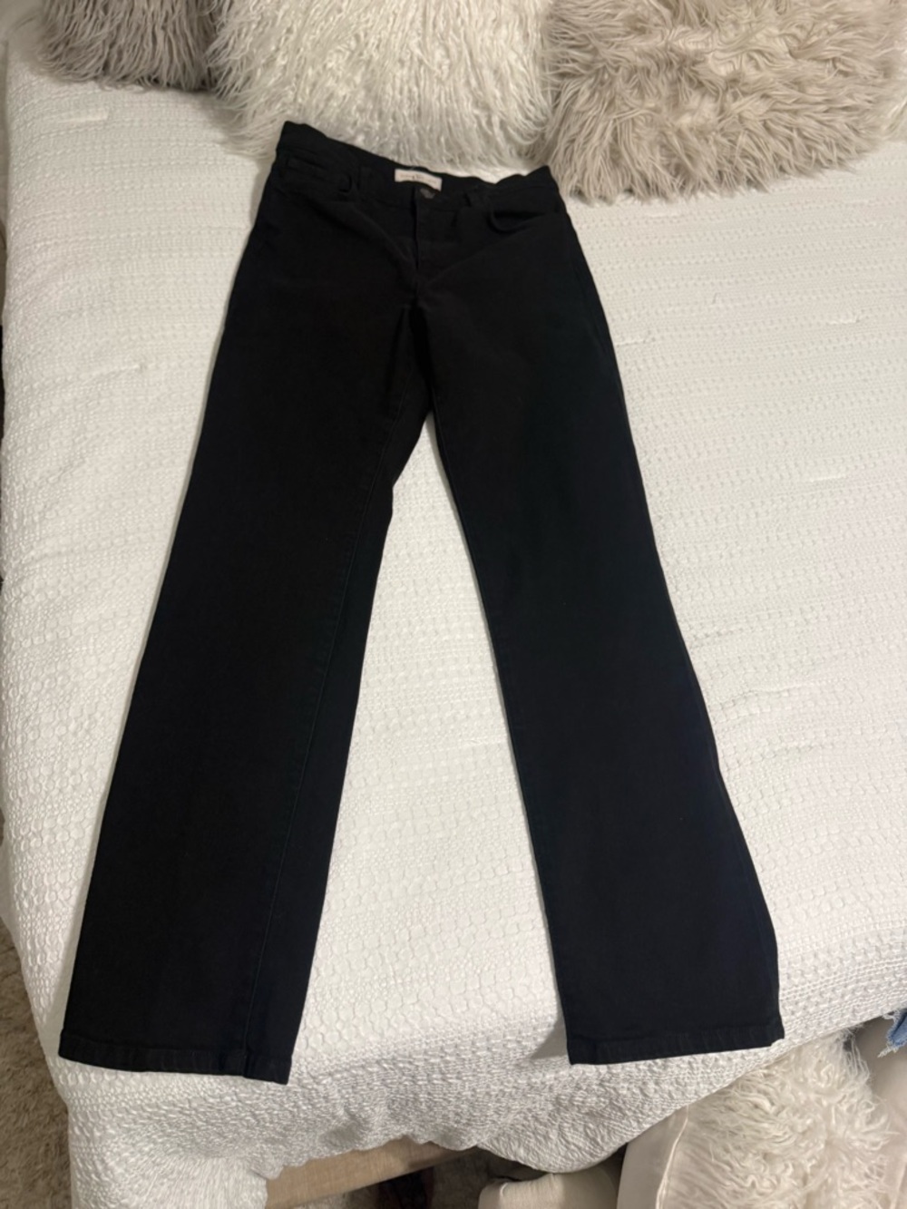 Classic Black Straight-Leg Pants